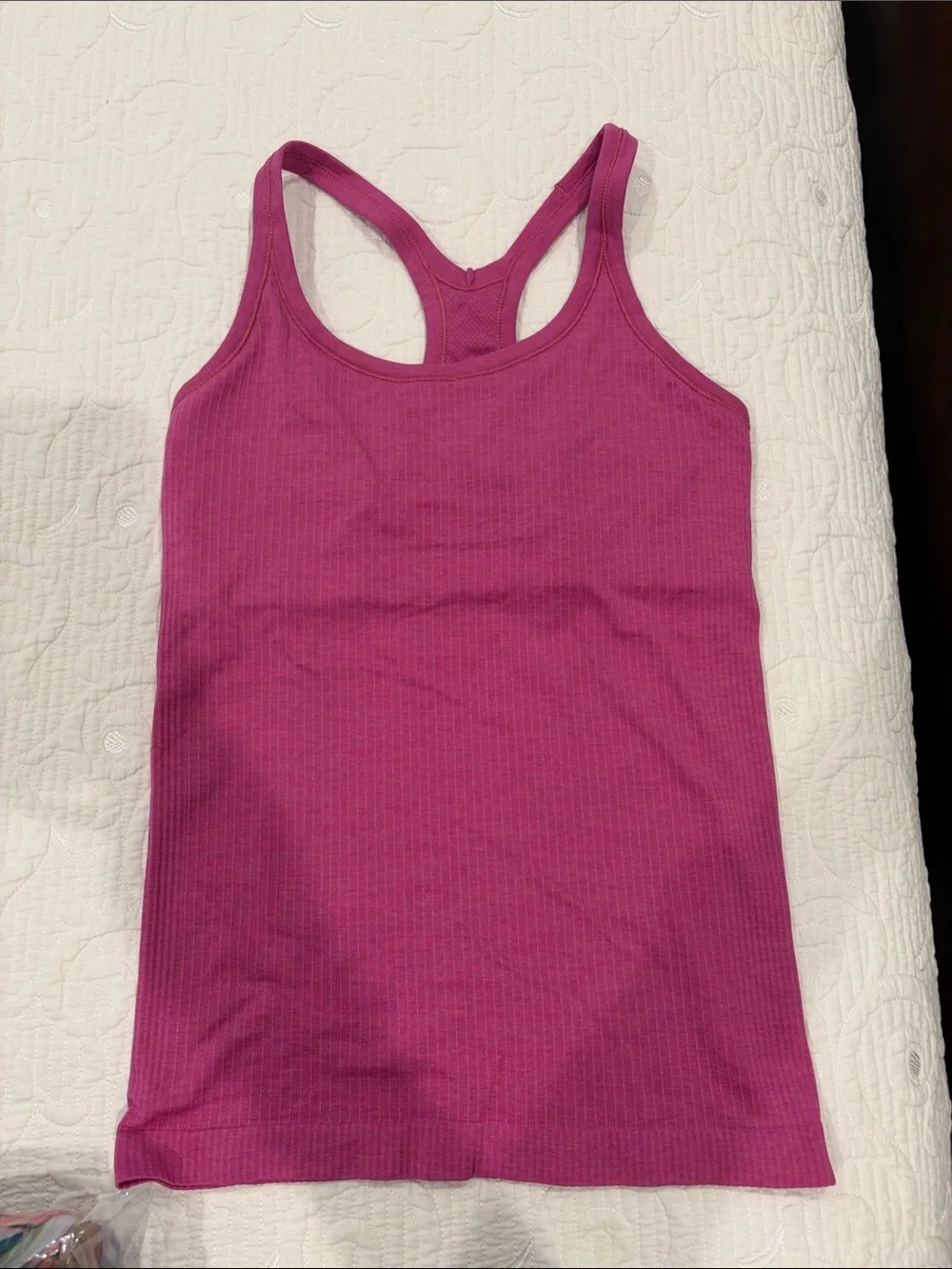 lululemon athletica ebb to street Pink Ribbed Tank Top